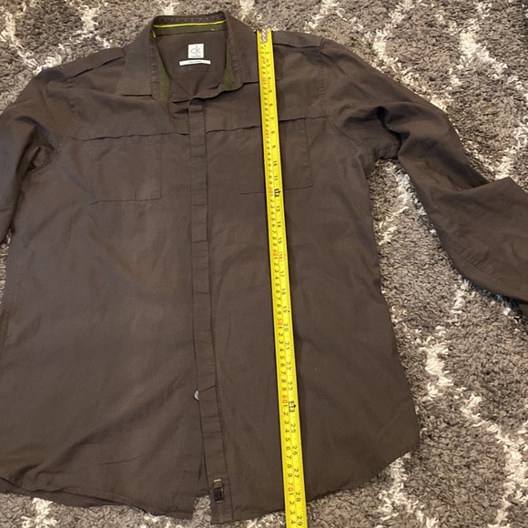 Mens Calvin Klein Green Shirt Sz Large - Picture 6 of 8